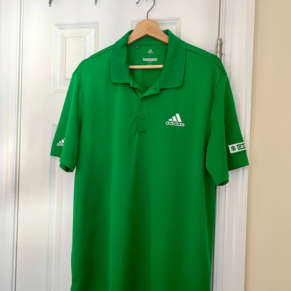 Adidas Men's Vibrant Green Polo Shirt